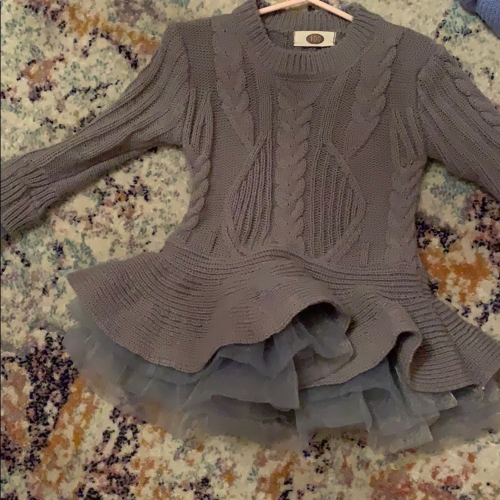 Tulle knitted dress